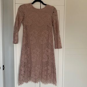 Pink lace dress